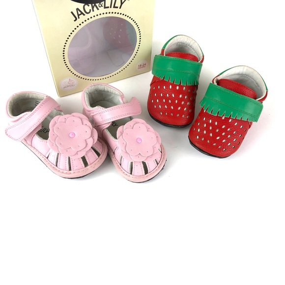 Jack & Lily Other - Jack and Lily Strawberry Moccasin AND Pink Sandals